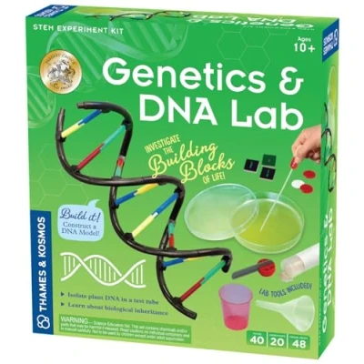 Abbildung von Thames &amp; Kosmos, 665007, Genetics DNA Lab, Learn About Biological Inheritance, Isolate Plant in A Test Tube, 20 Experiments, Ages 10+