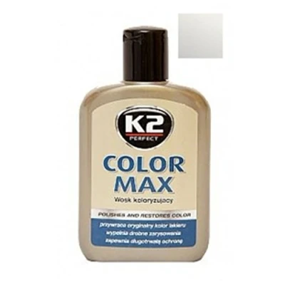 Abbildung von K2 Color Max Farbwachs mit Carnauba, stellt den Glanz des Autos wieder her, Silber 200 ml