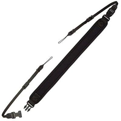 Abbildung von OP/TECH USA Mirrorless Strap Kameragurt mit Schnelltrennung für leichte spiegellose Kameras (schwarz)