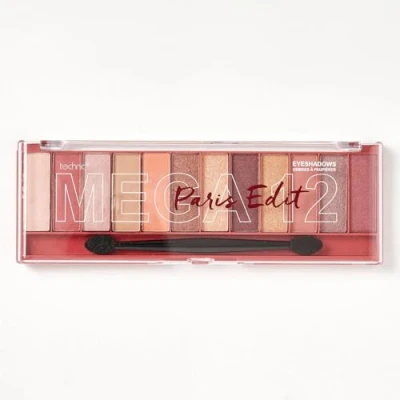 Abbildung von Technic Mega Lidschatten Palette 12 pigmentierte, lang anhaltende, leicht aufzutragende und verblendbare Farbtöne für den perfekten Tages Abendlook 18g (Paris)