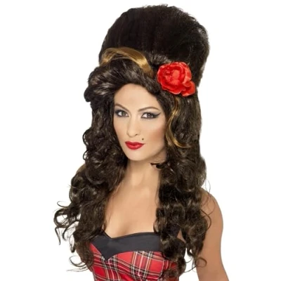 Abbildung von Smiffys Kostüm Perücke 50er Jahre Perücke, Stilechtes Accessoire für einen Auftritt à la Amy Winehouse