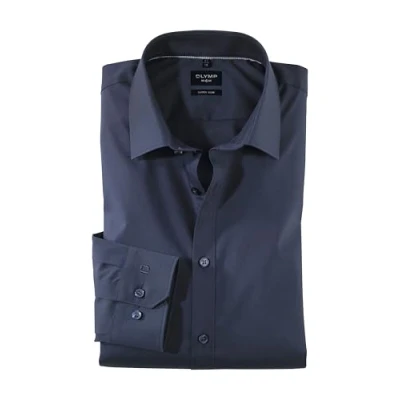 Abbildung von Olymp No. Six NO.6 Super SLIM FIT Businesshemd, Herren, Größe: 36, Marine