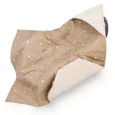 Abbildung von Einschlagdecke Babyschale Baby Decke 90x90 cm Fußsack Blanket für Kinderwagen und Autositz Sommer Neugeborenen Kleinkinder Einschlagsdecken 3 5 Punkt Gurt Minky