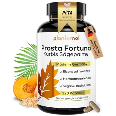 Abbildung von 9 fach Komplex! Prosta Komplex Kapseln mit Kürbiskern Extrakt Sägepalmen &amp; Beta Sitosterol hochdosiert Fortuna 2 Monatsvorrat