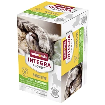 Abbildung von animonda INTEGRA PROTECT Katzenfutter nass Sensitive Pute + Kartoffel (6 x 100g), vom Tierarzt empfohlen bei Futtermittelallergie, mit Veterinären entwickeltes Diätalleinfutter für Katzen