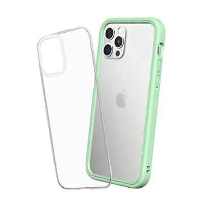 Abbildung von RhinoShield Modulares Case kompatibel mit [iPhone 12/12 Pro] Mod NX Anpassbare &amp; stoßdämpfende Schutzhülle im schlanken Design 3.5 Meter Fallschutz Minzgrün
