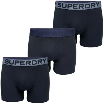 Abbildung von Superdry Herren Boxershorts, 3er Pack, Eclipse, Marineblau, Eclipse Navy, XL