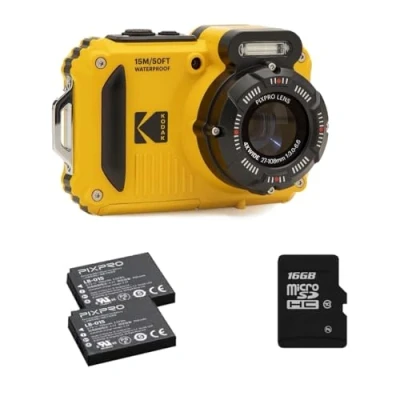 Abbildung von Kodak Pixpro WPZ2 Wasserdichte Kamera, + 2 Ersatzakkus Kompaktkamera