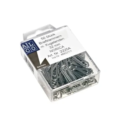 Abbildung von 10 x Norica Briefklammer Eisen verzinkt 32mm VE=50 Stück