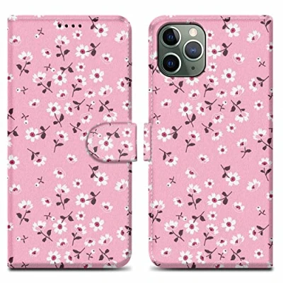Abbildung von Cadorabo Hülle kompatibel mit Apple iPhone 11 PRO Handyhülle ausim Muster Design Premium Kunst Leder Flip Klappbare Stoßfeste Magnetische [Standfunktion] Case für in Rosa
