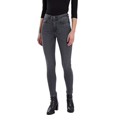 Abbildung von Cross Jeans Damen Judy Jeans, Dark Grey, Normal