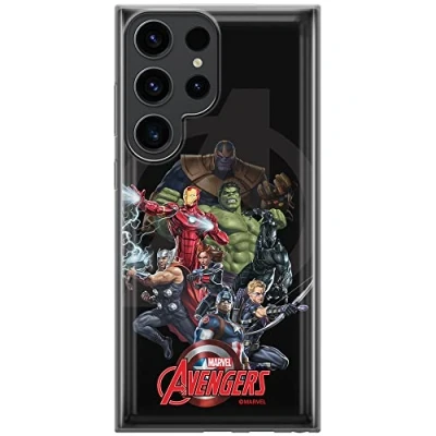 Abbildung von ERT GROUP Handyhülle für Samsung S23 Ultra Original und offiziell Lizenziertes Marvel Muster Avengers 028 optimal an die Form des Handy angepasst, hülle aus TPU