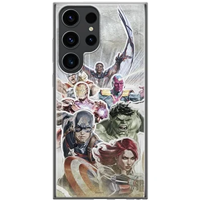 Abbildung von ERT GROUP Handyhülle für Samsung S23 Ultra Original und offiziell Lizenziertes Marvel Muster Avengers 010 optimal an die Form des Handy angepasst, hülle aus TPU