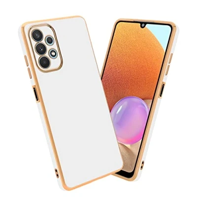 Abbildung von Cadorabo Hülle kompatibel mit Samsung Galaxy A32 4G Schutzhülle TPU Silikon Case Liquid Design Kameraschutz Slim Kratzfest Weiche Gummi Rundumschutz für in Weiß