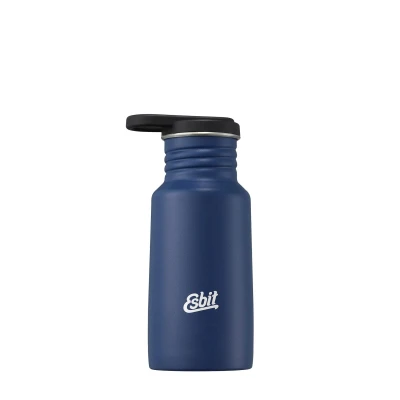 Abbildung von Esbit Trinkflasche Pictor Edelstahl mit praktischem Loop Verschluss 750 ml in Blau