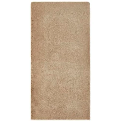 Abbildung von LUXOR living Kunstfell Coste Flauschiger Teppich Schlafzimmer ideal zur Verwendung als Bettvorleger gemütlicher Fellteppich Lammfell Imitat 60 x 120 cm Taupe