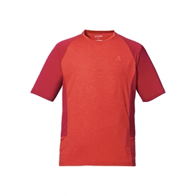 Abbildung von Schöffel Herren Shirt Auvergne M, geruchshemmendes Radtrikot, schnell trocknendes Funktionsshirt mit Taschen, goji berry, 48