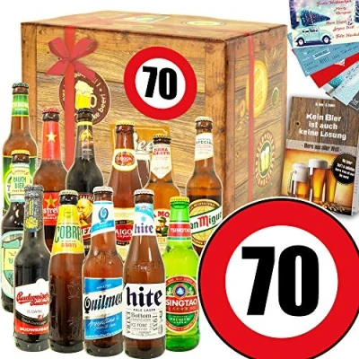 Abbildung von Geschenke zum 70. Geburtstag Mann / 12x Bier Welt/Ideen für Männer
