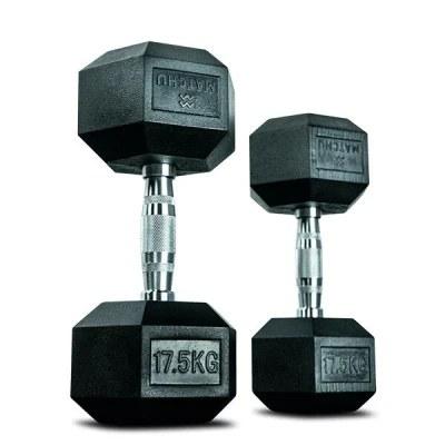 Abbildung von Hantel Hexagon Set 2 x 17.5 kg Dumbbell Kurzhantel