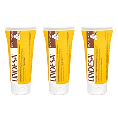 Abbildung von LINDESA Professional Hautschutz und Pflegecreme Parfümiert 3 x 100 ml Tube