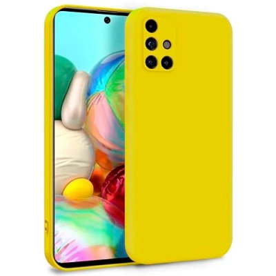 Abbildung von MyGadget Hülle für Samsung Galaxy A71 4G Zweilagige Handyhülle mit Kameraschutz Cover Innenfutter &amp; Silikon außen Gelb
