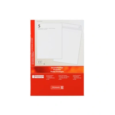 Abbildung von Brunnen Versandtaschen B4 120g/qm haftklebend weiß VE=5 Stück