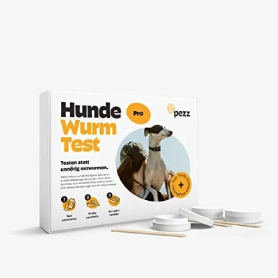 Abbildung von Pezz Wurmtest für Hunde (PRO) zum Testen auf die häufigsten Wurmarten inkl. Giardien Labor Befund Handlungsempfehlung mit gratis Versand (1 Stück)