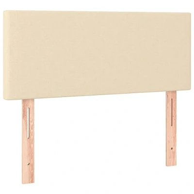 Abbildung von vidaXL Kopfteil, Bettkopfteil mit Holzbeinen, Höhenverstellbar Polsterkopfteil für Bett, Betthaupt Bettzubehör Schlafzimmer, Creme 100x5x78/88 cm Stoff