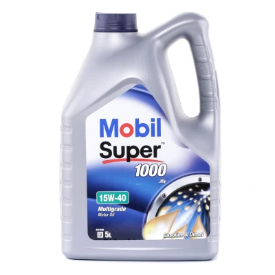 Abbildung von Mobil Super 1000 X1 15W 40 5l Motoröl 150867 VOLKSWAGEN: GOLF 3 Cabrio, Bora Limousine, 1, MERCEDES BENZ: 190, SLK, CLK Coupe