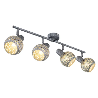 Abbildung von Lighting LELA Strahler Metall grau, 4x E14