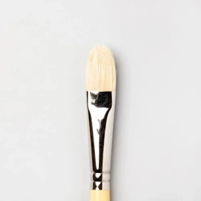 Abbildung von Winsor &amp; Newton 5870010 Künstler Chunking Schweineborsten Pinsel für Ölfarben, hohe Farbaufnahme, gleichmäßige Farbabgabe Filbertpinsel Nr. 10, langer Stiel