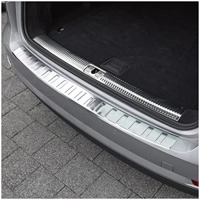 Abbildung von teileplus24 L655 Ladekantenschutz V2A Edelstahl kompatibel mit Audi A4 B9 8W Avant 2015 2019 Abkantung, Farbe:Silber gebürstet