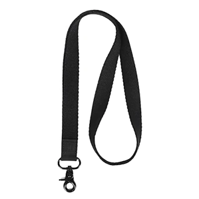 Abbildung von HEZEN Coole Lanyards, Halsband Schlüsselanhänger, Hals Lanyards für Schlüssel, Brieftaschen und Ausweishalter (Schwarz)