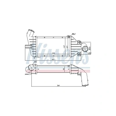 Abbildung von NISSENS 96863 Ladeluftkühler OPEL: Astra G Caravan, CC