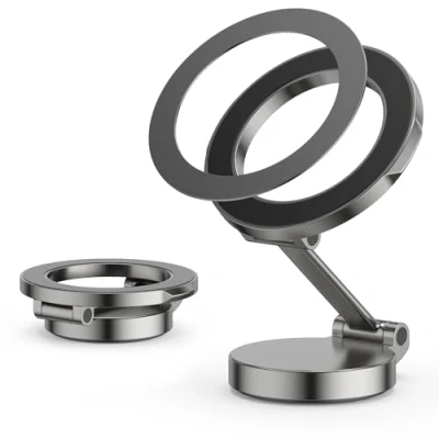 Abbildung von NEUTYPECHIC Handyhalterung Auto für MagSafe Autohalterung， Magnetische Handyhalter mit 2 Magnetringen, Smartphone Halterung 720 Drehung Faltbar Kompatibel 15 14 13 12 Pro Max
