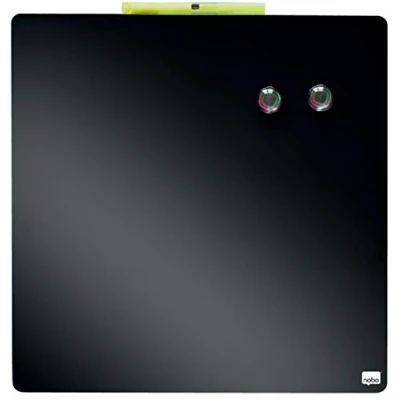 Abbildung von Nobo Quadratisches Magnetisches Mini Whiteboard, Rahmenlos, Trocken Abwischbar, Leicht zu Reinigen, Wandmontage, Zuhause/Büro, 360 x mm, Schwarz, 1903774