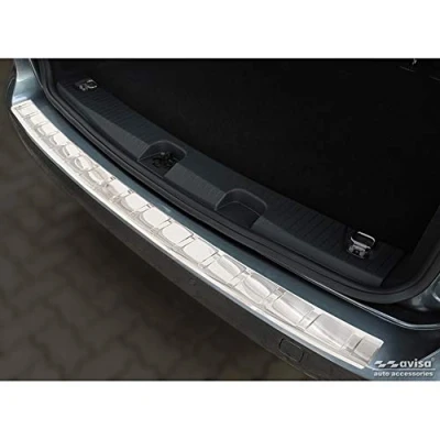 Abbildung von Avisa Edelstahl Heckstoßstangenschutz kompatibel mit Volkswagen Caddy V 2020 &#039;Ribs&#039;