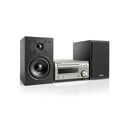 Abbildung von Denon D M41DAB Mini HiFi System mit CD, Bluetooth und UKW/DAB+ Tuner 2X 30W Ausgangsleistung Silber/schwarz