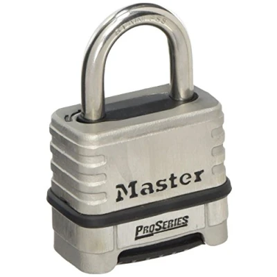 Abbildung von Master Lock Vorhängeschloss, ProSeries® Edelstahl Hochsicherheitsschloss, zurücksetzbares Zahlenschloss, am besten für Baustellen, Industriestellen, Produktionsumgebungen und mehr