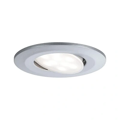 Abbildung von Paulmann 99932 LED Einbauleuchte Calla rund incl 1x6,5W IP65 dimmbar Einbaustrahler Chrom matt Schranklicht Kunststoff Einbaulampe 4000K