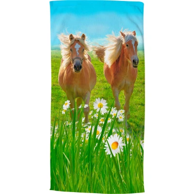 Abbildung von good morning Strandtuch &quot;Horses&quot;, (1 St.), Pferde Motiv, trocknet schnell, Kinder