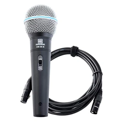 Abbildung von Pronomic Mikrofon DM 58 B Vocal Dynamisches (Spar Set, 2 tlg), inkl. 5m XLR Kabel