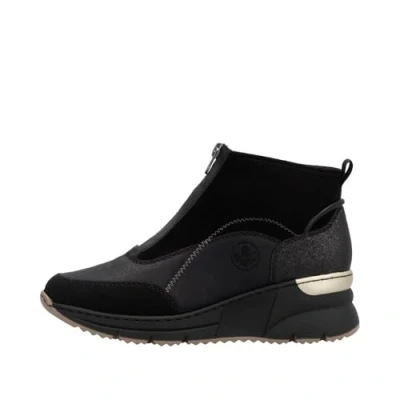 Abbildung von Rieker Basket COMPENSÉ Morokko Sneaker high, Damen, Größe: 38, Noir Schuhe