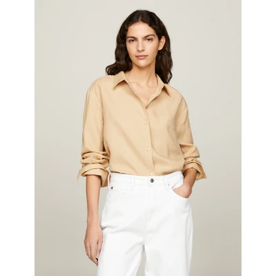 Abbildung von Tommy Hilfiger Hemdbluse &quot;LINEN EASY FIT LS SHIRT&quot;, mit Brusttasche