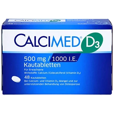 Abbildung von Calcimed D3 500 mg/1000 I.E. Kautablette 48 St