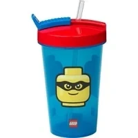Abbildung von LEGO Becher mit Strohhalm Iconic classic Bright Blue
