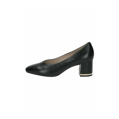 Abbildung von CAPRICE Damen Pumps aus Leder mit Blockabsatz, Schwarz (Black Nappa), 36.5 EU