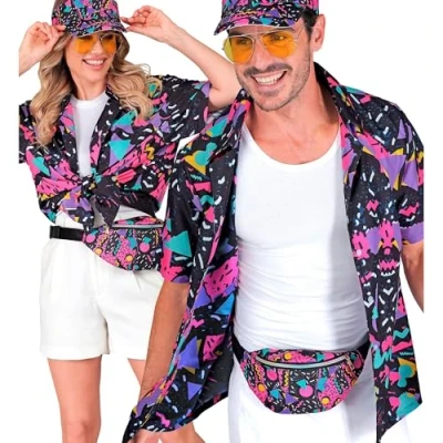 Abbildung von W WIDMANN MILANO Party Fashion 80er Jahre Funky Hemd, Outfit, Shirt, Oberteil, Faschingskostüme