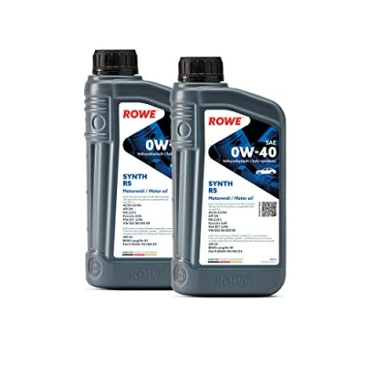 Abbildung von ROWE 2x 1 Liter HIGHTEC SYNTH RS SAE 0W 40 Motorenöl Pkw Motoröl für moderne und sportliche Otto oder Dieselmotoren, mit ohne Turboaufladung