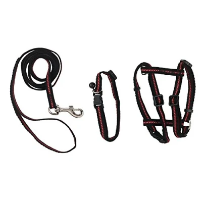 Abbildung von Kerbl Set Halsband Geschirr u. Leine f. Katzen reflektierend